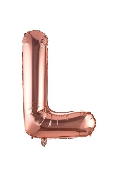Flippy Balon folie metalică Litera L, 100 cm, Auriu roz
