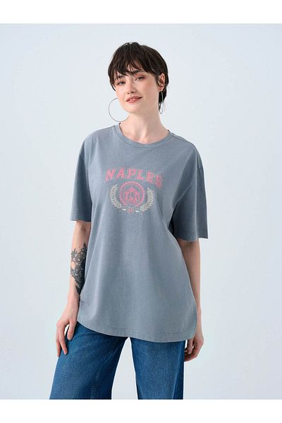 Loft Regular Fit Blue Women's T-Shirt Lf2038458