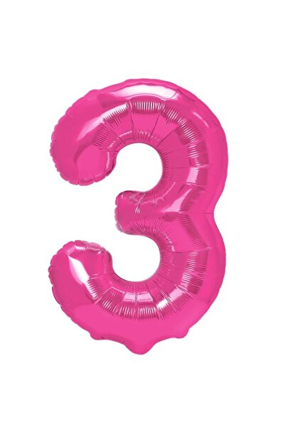 Flippy Balon folie metalică - Figurină număr 40 cm, roz (Numărul 3)