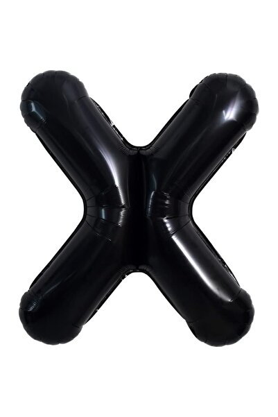 Flippy Balon Litera X, Flippy, 40 cm, , Pai inclus, Negru