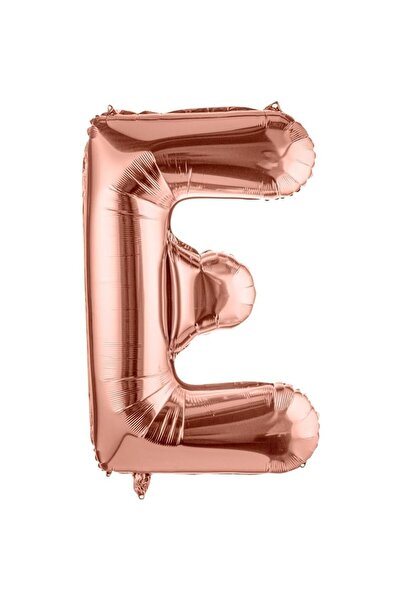 Flippy Balon Litera E, Flippy, 40 cm, , Pai inclus, Rose Gold