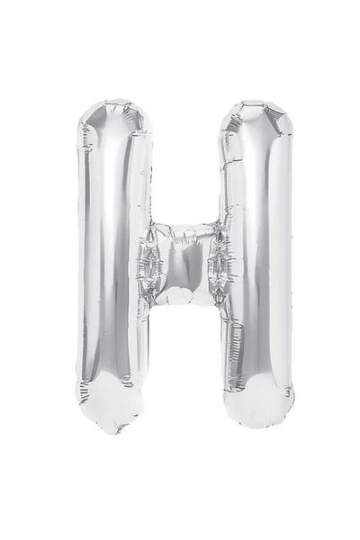 OEM Metallic Foil Balloon Letter H 40 cm inflated with Helium or Airedale included