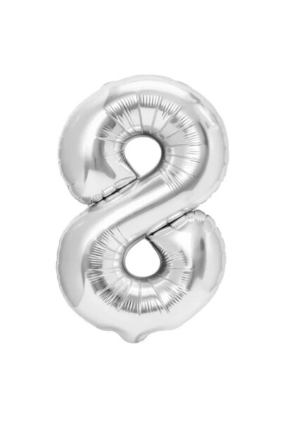 Flippy Balon, Flippy, Cifra, 100 cm, , Argintiu, Cifra 8