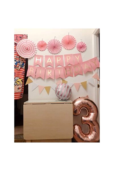 Flippy Foil Balloon Number 3, Rose Gold, 100 cm, Individual Pack, Straw Included
