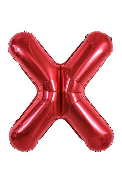 OEM Metallic Foil Balloon Letter X 40 cm inflated with Helium or Airedale included