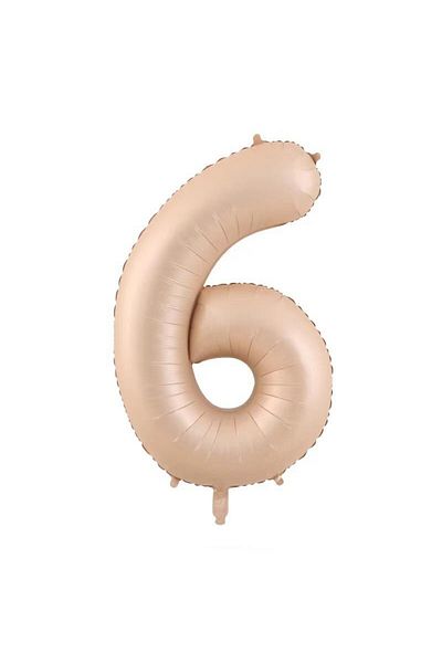 Flippy Balon, Flippy, Cifra, Model 6, 100 cm, , Crem