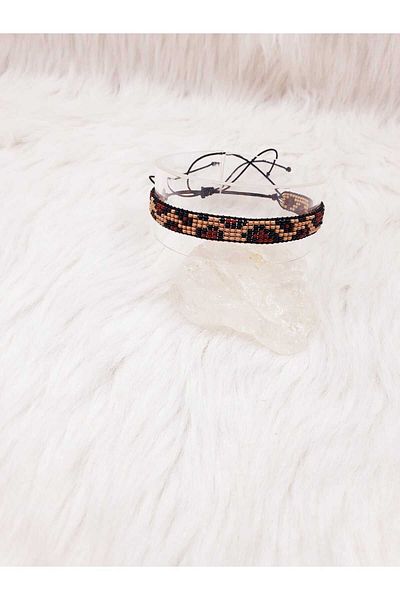 HAPPY HANDMADE Leopard Bracelet/Leopard Pattern Adjustable Gold Bracelet