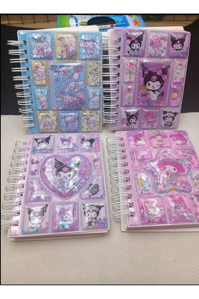 Meyra Accessories سانريو Kawaii Kuromi My Melody Cinna دفتر صغير مع غطاء مائي هدية للطلاب في مرحلة ما قبل المدرسة قطعة واحدة