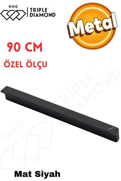 Triple Diamond 90 cm = 900 mm Metal Siyah Çekmece Kulpları Dolap Mutfak Mobil...