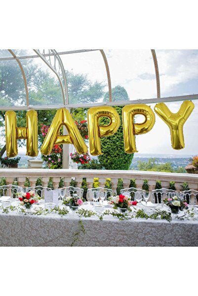 Flippy Foil Balloon Letter P, Flippy, 80 cm, Helium or Air, Individual Pack, Straw Included, Gold