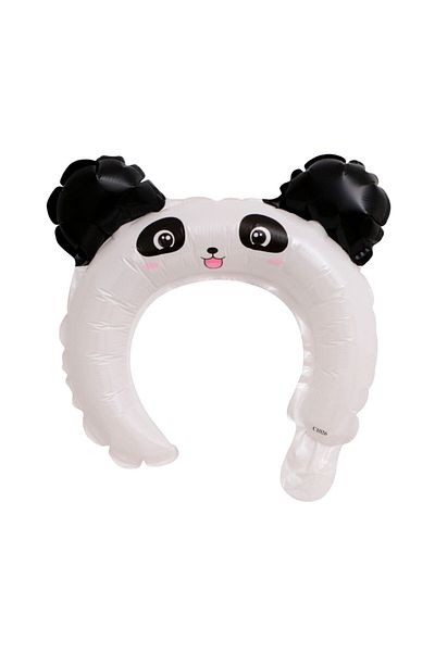 Flippy Balloon, , Crown Type With Ears, Panda Model, , 27 X 28 Cm, Black/White