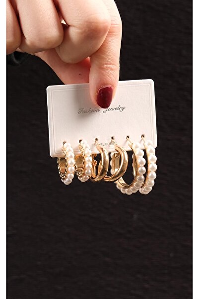 Jack Ferrero KADIN ÇELİK 6 LI KÜPE SETİ