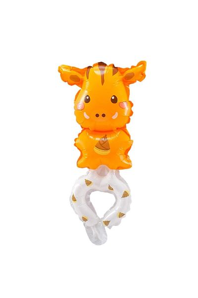 Flippy Balon, , Figurine Animalute, Tip Bratara, Model Girafa, 13 X 35 Cm, , Maro