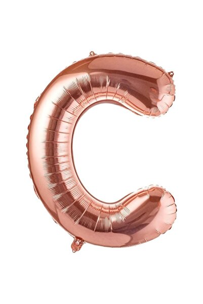 Flippy Balon Litera C, Flippy, 100 cm, , Pai inclus, Rose Gold