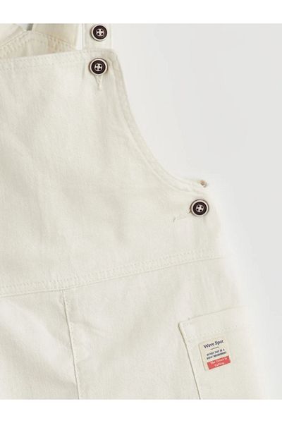 LC Waikiki Lcw Kids Beige Square Collar Strap Boy's Salopet