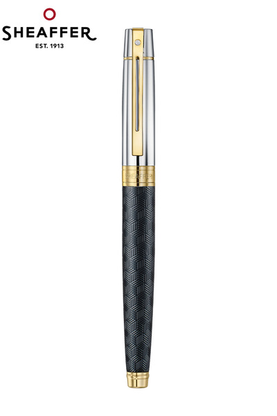 Sheaffer WizDesign 9347-0 300 Serisi Dolmakalem Siyah Krom Altın (M) Özel Hediyelik Kutulu