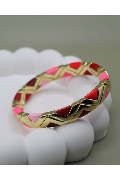 Luvix Design Colorful Ceramic Coating Patterned Elastic Bracelet