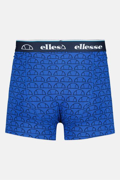 Ellesse سراويل داخلية رجالية بشعار العلامة التجارية، 3 قطع، أزرق داكن/أخضر مخضر