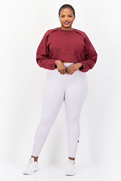 adidas Women Sportswear Fit Long Sleeves Training Sweatshirt, Maroon