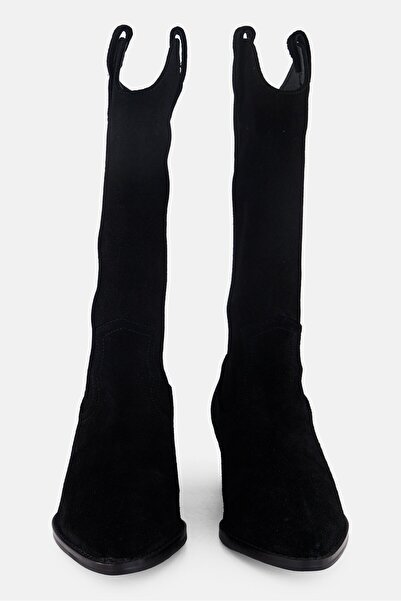 Steve Madden Women Lingos Slip On Calf Length Boots, Black