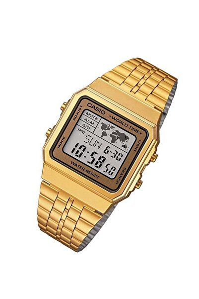 Casio Men's A500wga-9df Water Resistant Digital Watch - 34 mm - Gold