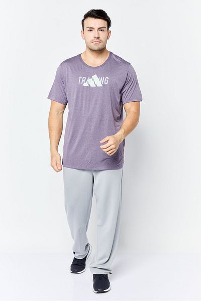 adidas Men Sportswear Fit Short Sleeves Training T-shirt, Dark Purple