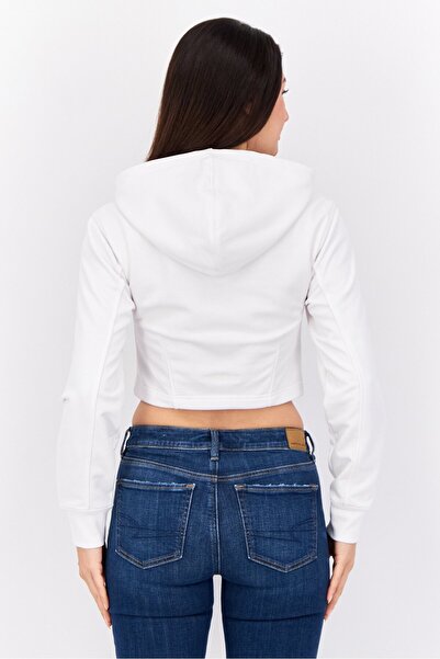 Esprit Women Hooded Long Sleeve Graphics Sweatshirt, White