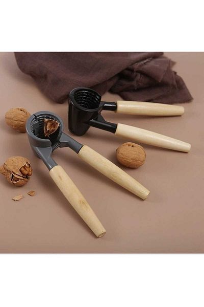 elfnur 1 New Series Bamboo Handle Hazelnut - Almond and Walnut Cracker