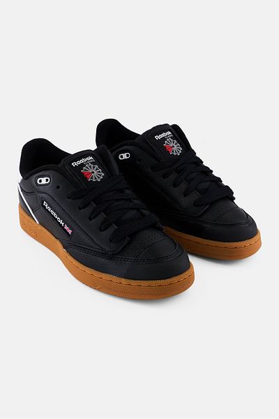 Reebok Men Club C Bluc Lace Up Tennis Shoes, Black