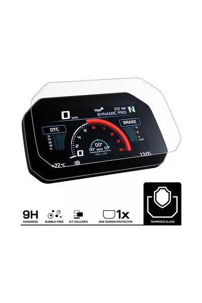 corcishop For BMW S1000 Rr Xr 6.5 inch TFT Instrument compatible HD 9H Tempered Screen Protector Nano