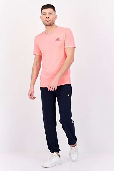 adidas Men Sportswear Fit Short Sleeve Ruining T-Shirts, Coral