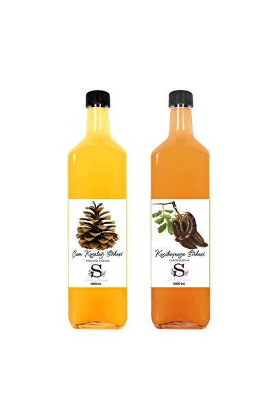 Süheylaana Doğal Çam Kozalağı Sirkesi 1000 Ml - Doğal Keçiboynuzu Sirkesi 100...