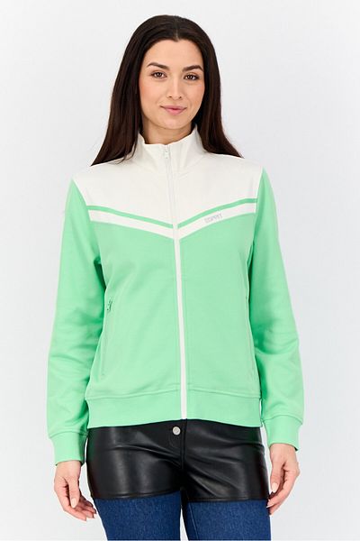 Esprit Women Brand Logo Jacket Shirt, Green