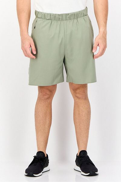 adidas Men Regular Fit Brand Logo Training Short, Khaki