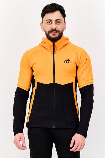 adidas Men Sportswear Fit Gameday Outdoor Jacket, Braight Orange