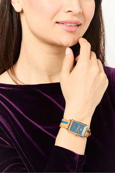MVMT Women 28000372-D Square Watch 24 mm, Brown