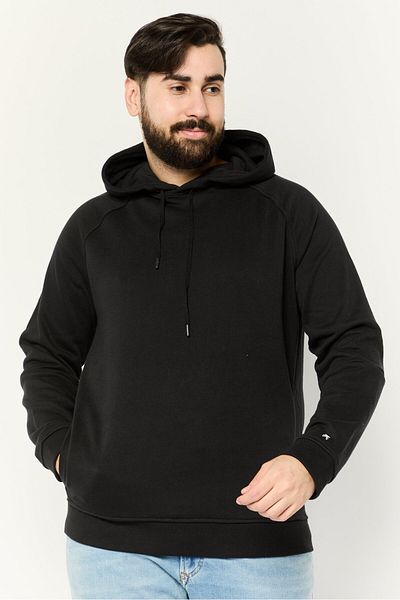 Kenneth Cole Men Hooded Long Sleeve Plain Sweatshirt, Black