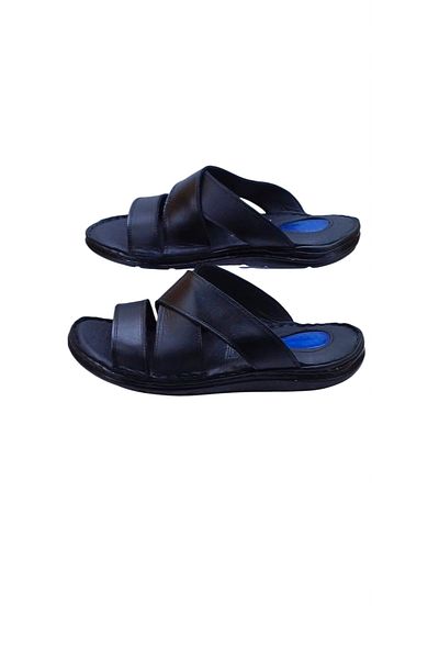 RubinLeather Men's Genuine Leather Slippers 100%