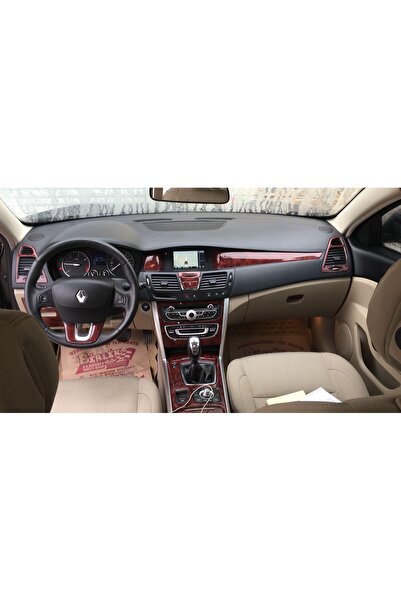 emrgarage EMR GARAGE Renault Latıtude 2 Torpido Konsol Trim Göğüs Maun Kaplam...