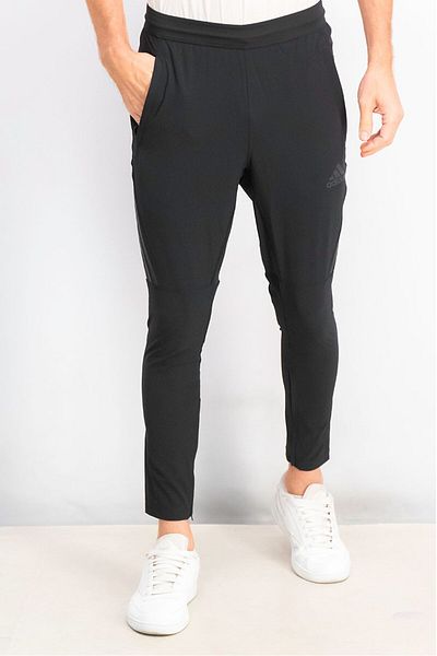 adidas Men Sportwear Fit Brand Logo Drawstring Track Pants, Black
