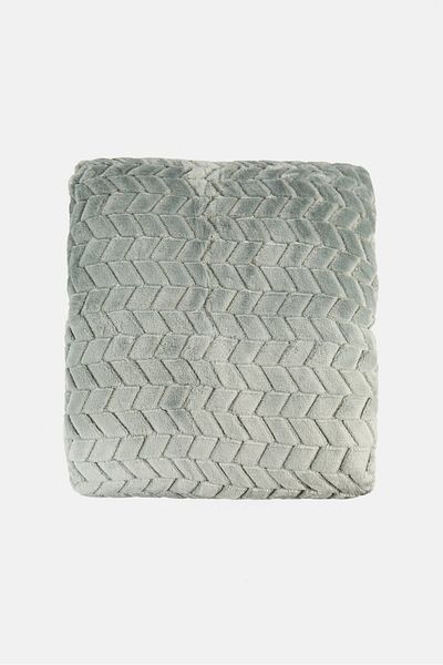 Catherine Malandrino Double Layer Jacquard Blanket 150 X 200 Cm, Grey