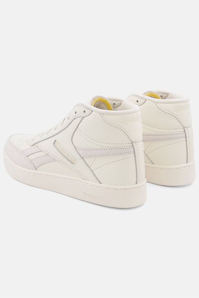 Reebok Men Club C Form Hi Lace Up Tennis Shoes, Off White