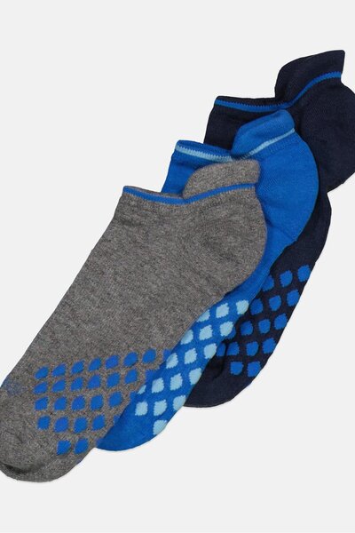 JOCKEY Men 3 Pair Diamond Pattern Ankle Socks, Multicolor