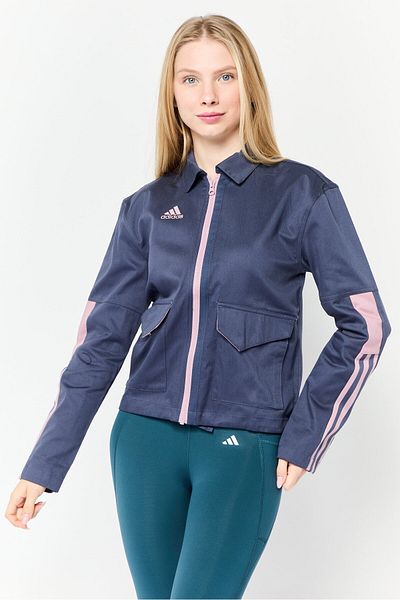 adidas Women Sportswear Fit Outdoor Cargo Jacket Shirts, Shadow Navy