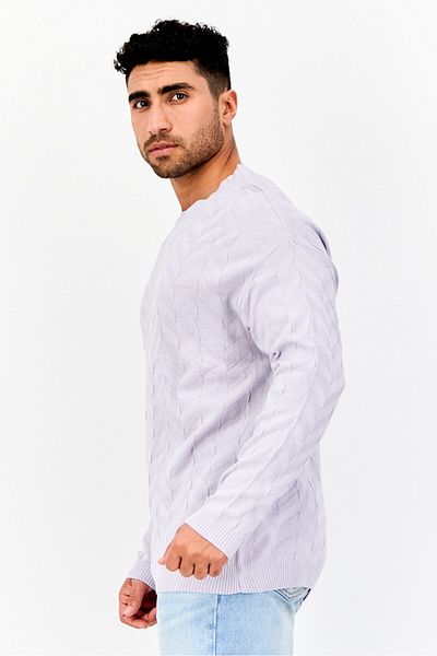 Asos Design Men Oversized Long Sleeves Knitted Sweater, Lavender