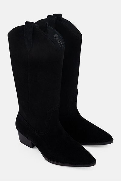 Steve Madden Women Lingos Slip On Calf Length Boots, Black