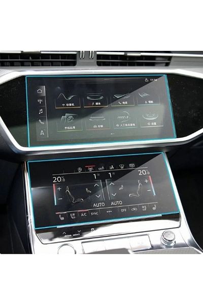 corcishop Audi A7 Navigation and Lower Control Panel Nano Screen Protector 2019-2023