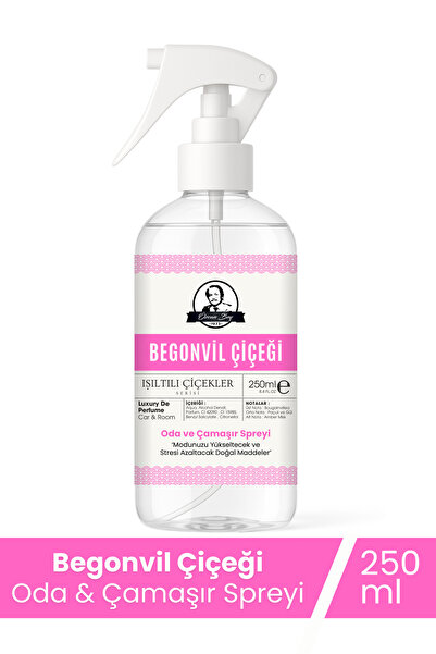 Özcan Bey Begonvil Çiçeği Parfümlü Oda ve Çamaşır Spreyi Ortam Ve Araba Kokus...