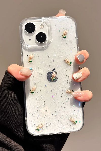 KVK PRİVACY جراب متوافق مع هاتف Apple iPhone 13-14، غطاء من السيليكون الناعم المقاوم للصدمات باللون الفضي الوردي