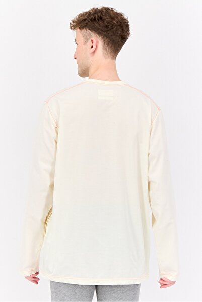 adidas Men Sportswear Fit Short Sleeve Outdoor T Shirt, Cream